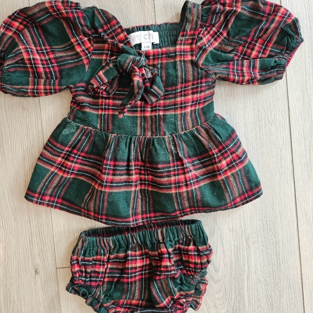 Ivy City Co Baby Outfit with Puff Sleeves